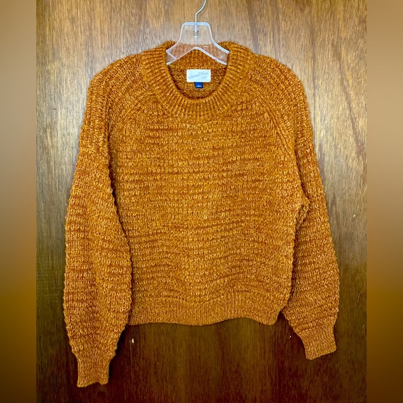 Universal Thread Golden Brown and Cream Knit Sweater - Picture 1 of 7